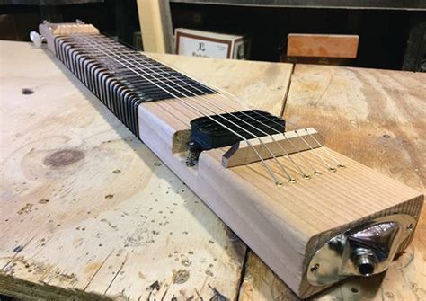 how to make a steel box guitar|making a 2x4 steel guitar.